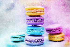 Colourful macarons